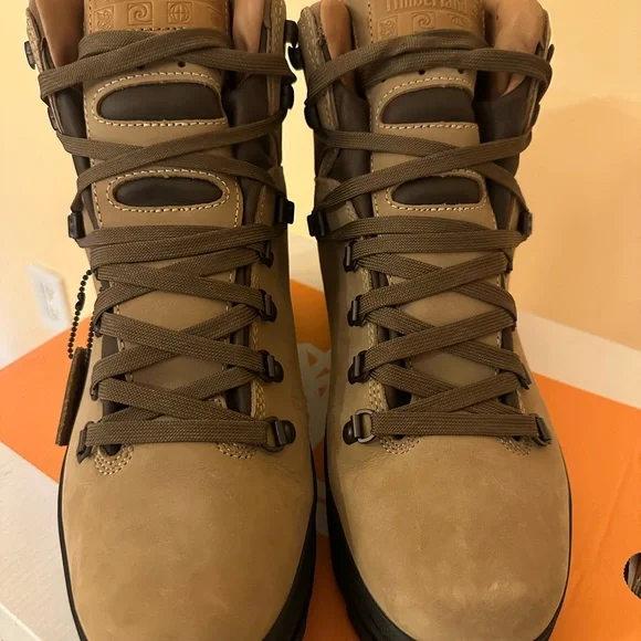 Timberland Men's Brown Lace-Up Boots Nubuck 10.5